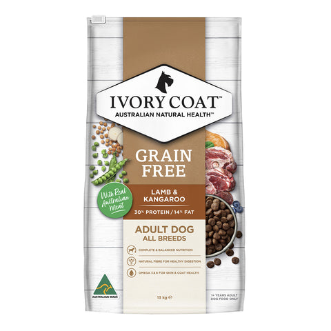 Ivory Coat Grain Free Lamb & Kangaroo Adult Dry Dog Food 2kg