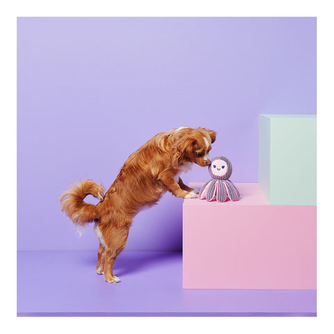gummi Pals Octopus Dog Toy Pink